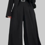 Justyna | Elegancki czarny garnitur
