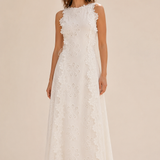 Della | Elegancka sukienka maxi z haftem