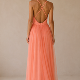 Ginevra | Maxi vestido em coral