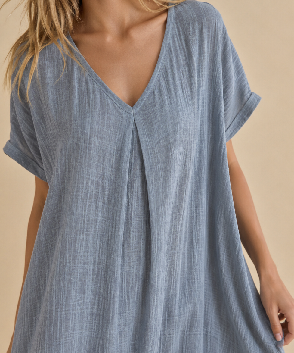 Marisol | Maxi dress with a wide V-neck and a loose cut