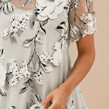Elisa | Elegancka szyfonowa sukienka w kwiaty