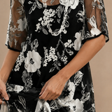 Elisa | Elegancka szyfonowa sukienka w kwiaty