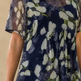 Elisa | Elegancka szyfonowa sukienka w kwiaty