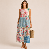 Anna | Sukienka Midi Patchwork