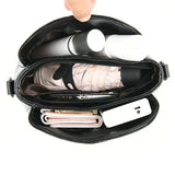 Wyszywana torba z mikrofibry z paskiem crossbody