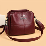 Wyszywana torba z mikrofibry z paskiem crossbody