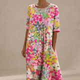 Flora | Delikatna sukienka midi w kwiaty